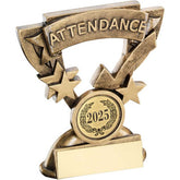 BRZ/GOLD ATTENDANCE MINI CUP WITH PLATE (1in CENTRE) - 3.75in